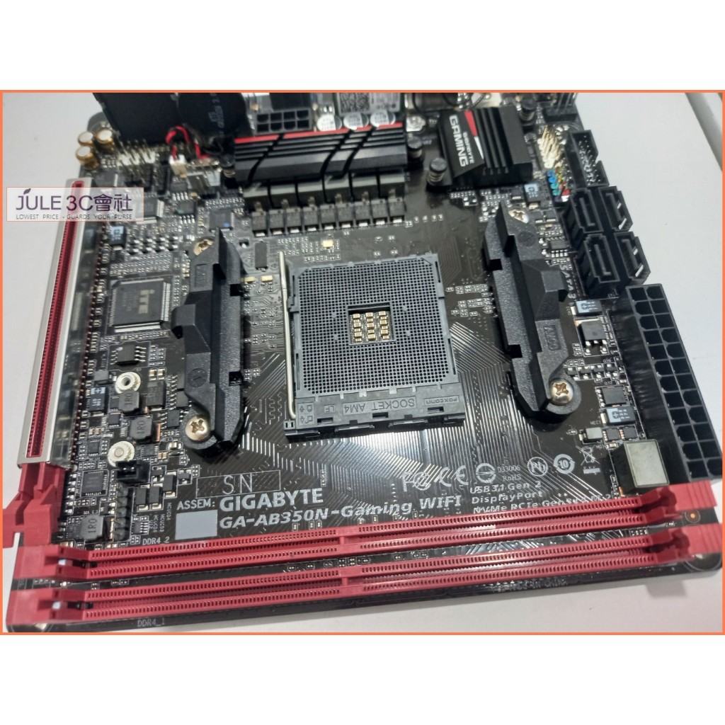 JULE 3C會社-AB350N-Gaming WIFI B350/D4/RYZEN全系列/電競/ITX/AM4 主機板