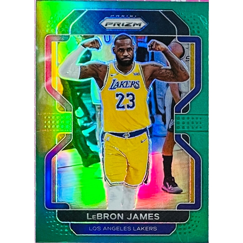 LeBRON JAMES 綠亮 金屬卡 2021-22 PANINI PRIZM #91 NBA 湖人隊 籃球卡