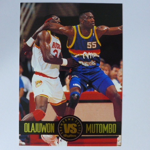 ~Hakeem Olajuwon/Dikembe Mutombo~非洲天王vs穆湯波 1993年Skybox特殊卡