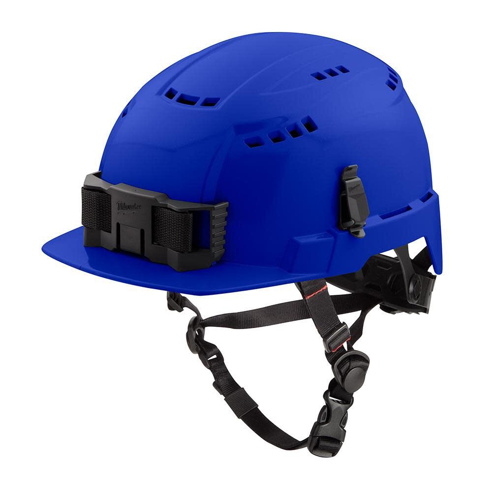 米沃奇 新款 藍色 安全頭盔含螺栓配件照明安裝座筆座 安全帽