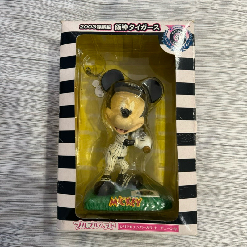 盒損🇯🇵迪士尼 Disney 日本職棒npb 阪神虎聯名 2003 日本總冠軍 米奇 紀念公仔
