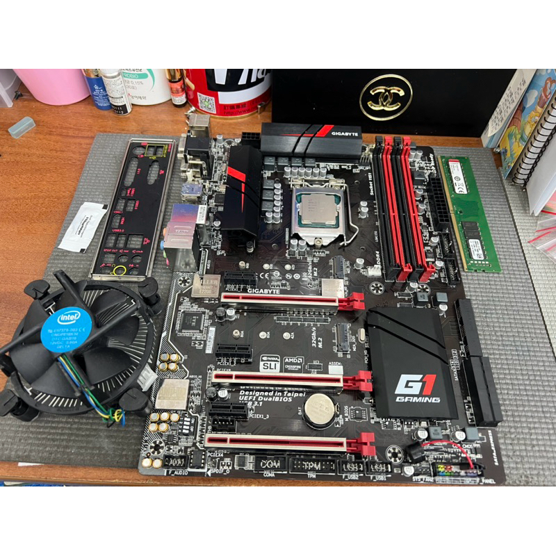 技嘉Z170X-GAMING 3主機板+CPU I7 7700+DDR4 16G+風扇+擋板 1151腳位