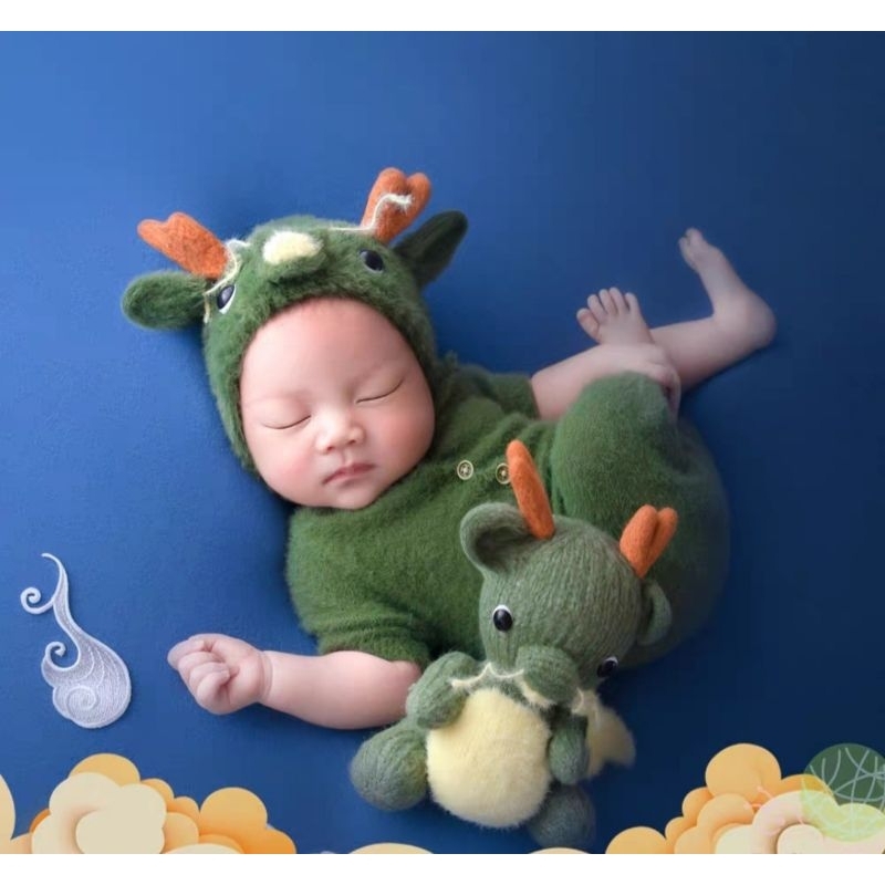 【出租】龍年寶寶寫真服🌟🌟龍寶寶造型服🌟2024年新款（適合0～2個月寶寶）