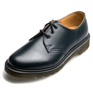 【24.5cm】dr.martens馬汀 1461pw 平底3孔綁帶亮面牛津鞋 深藍 硬皮馬丁皮鞋 男女10078410