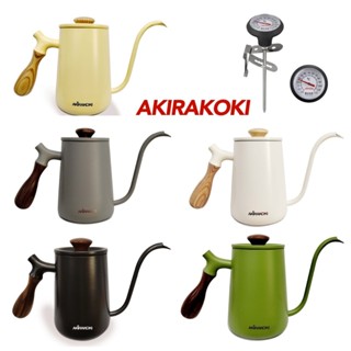 贈送 溫度計.正晃行 AKIRAKOKI 不鏽鋼細口壺C-13手沖壺 700ml 壺內有刻度水位線 贈送咖啡豆試喝包