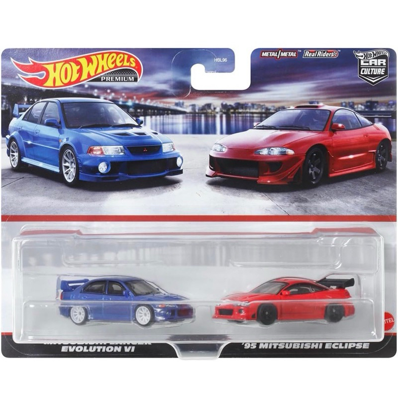 78車庫｜1/64 Hot Wheels 風火輪｜Mitsubishi EVO 日蝕 Eclipse雙車組