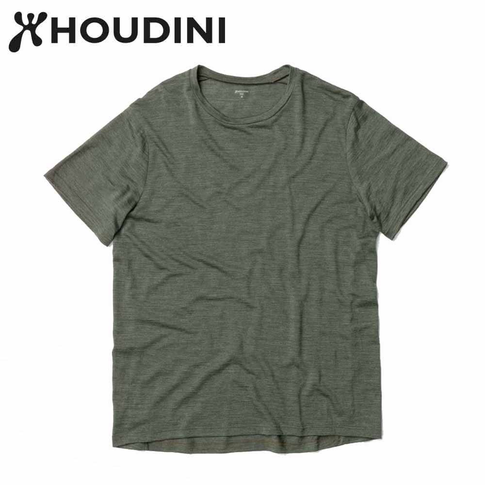 【Houdini】原廠貨 男 Activist Tee 羊毛混紡天絲短袖 柳樹綠 237874