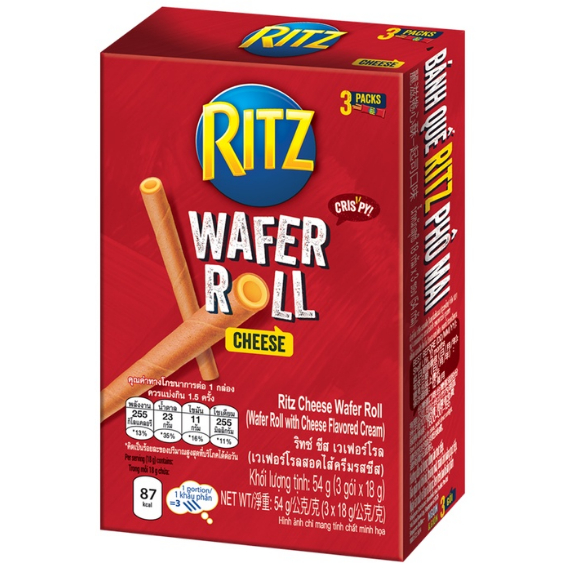 Ritz Cheese Wafer Roll 起司捲 54G