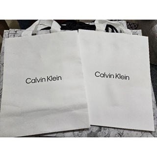 ＜專櫃提袋＞Calvin Klein白色紙袋（小）×2