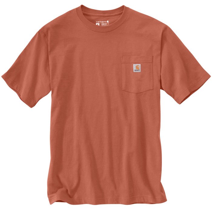 CARHARTT 美版 K87 Q53 POCKET TEE 6.75oz 重磅口袋 短T (Q53 陶瓦色) 化學原宿