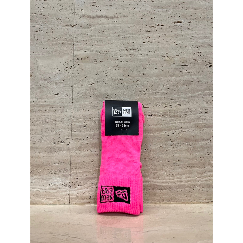 New Era Korea 霓虹粉襪一雙 Neon Pink  Socks One Pair 25Cm - 28 Cm