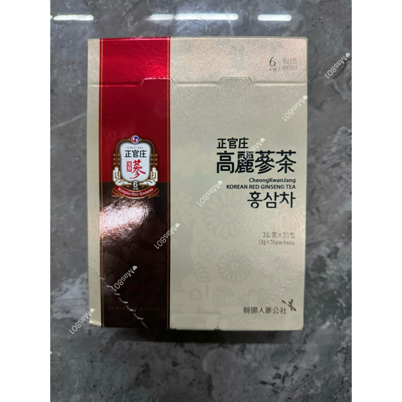 (含稅+10%蝦幣) 正官庄 高麗蔘茶 (50入/盒) 台灣公司貨