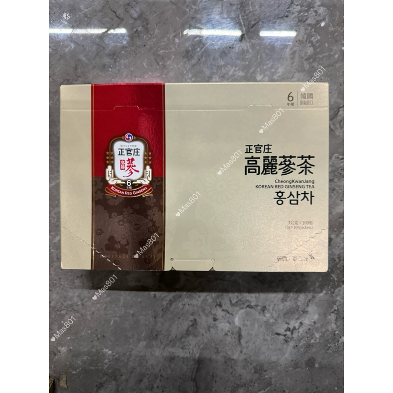 (含稅+10%蝦幣) 正官庄  高麗蔘茶 (100入/盒) 台灣公司貨
