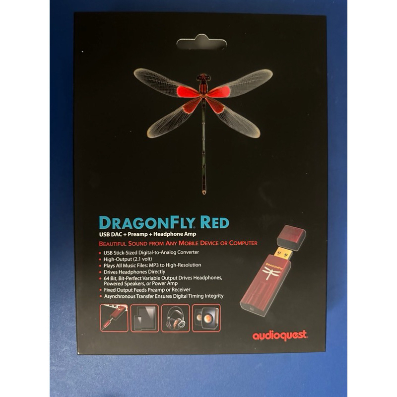 Audioquest DragonFly Red USB DAC 紅蜻蜓 3.5mm 數位類比轉換器 耳擴 數位前級處理