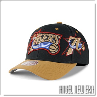 【ANGEL NEW ERA】Mitchell & Ness MN NBA 費城 76人 多LOGO 經典黑 雙色 老帽