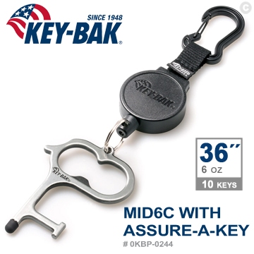 【DS醫材】KEY-BAK MID6C 系列 36”伸縮鑰匙圈+Assure-A-Key多功能指環 #0KBP-0244