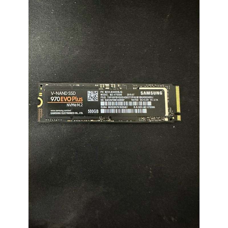 三星 970 EVO Plus NVMe M.2 SSD固態硬碟 500GB
