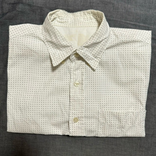 🉐[二手衣] MUJI.無印良品/長袖襯衫 (白色/黑點）M號
