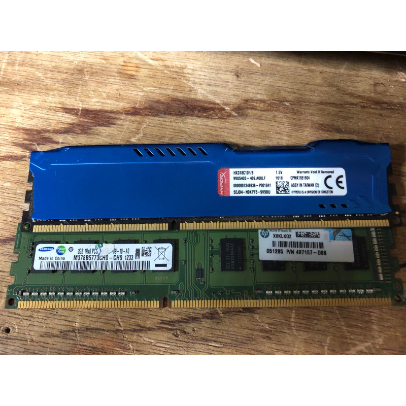 二手金士頓 DDR3  8G HX318C10F/8 01R529送三星2G記憶體