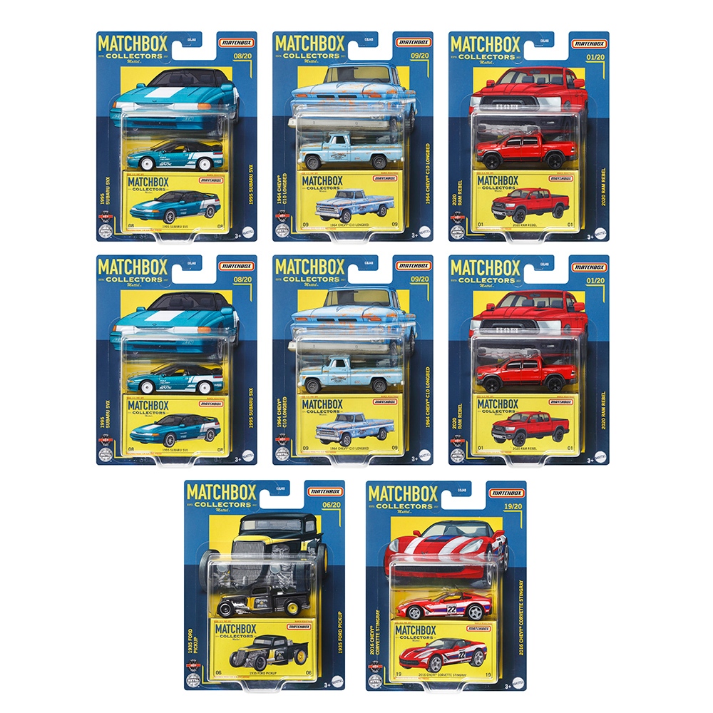 Mattel 火柴盒小汽車-收藏小車系列 原箱5+3入 (M箱號)  Matchbox 1:64 小汽車 合金車 正版