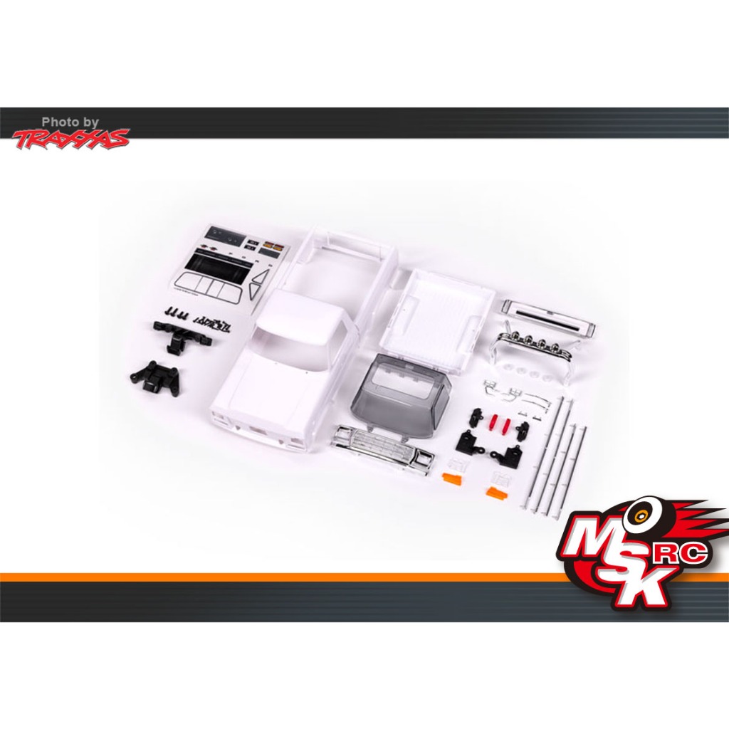 ~MSK RC~ Traxxas 編號9812 白色未塗裝硬殼, 含車殼上配件(1/18 TRX4M F150)