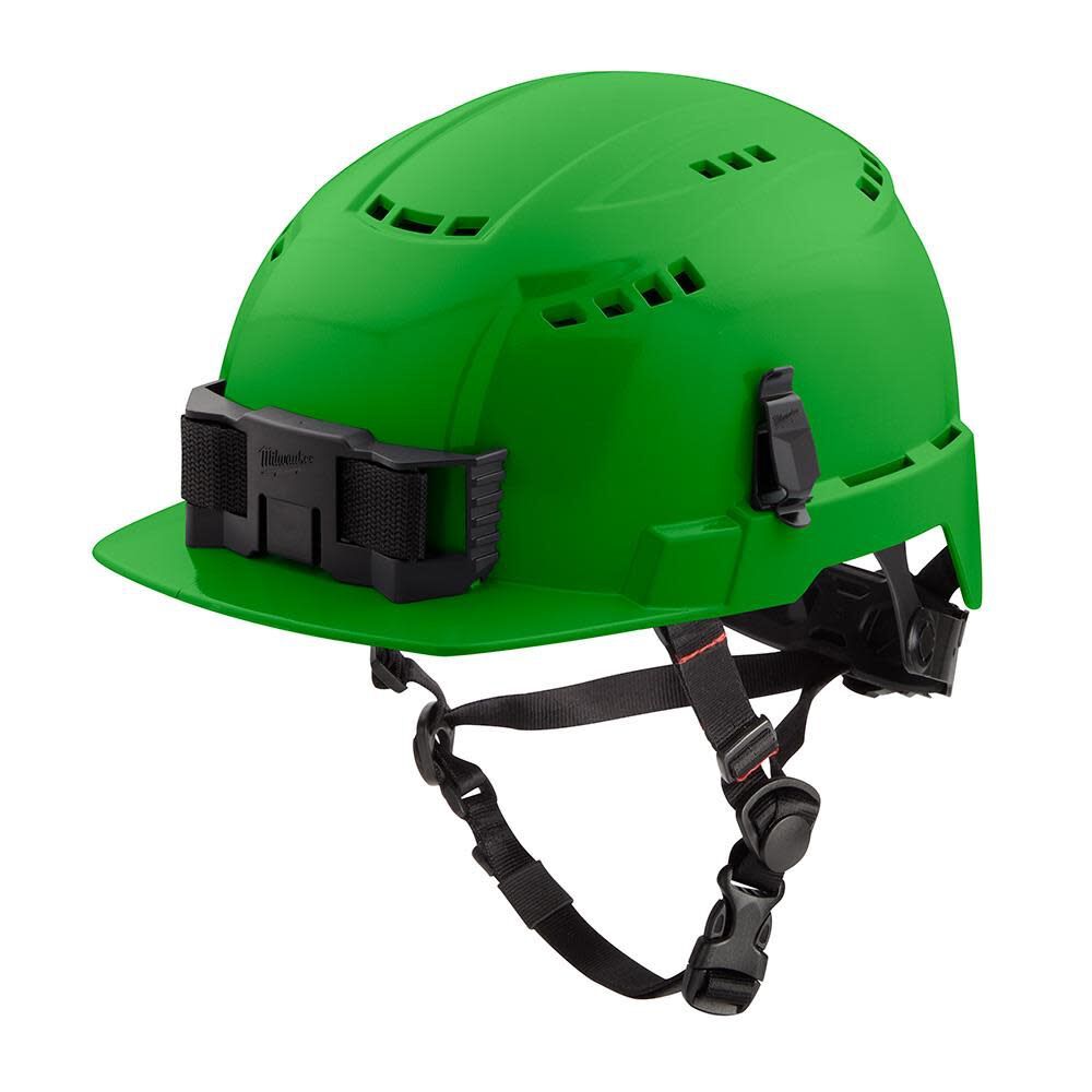 米沃奇 新款 綠色 安全頭盔含螺栓配件照明安裝座筆座 安全帽