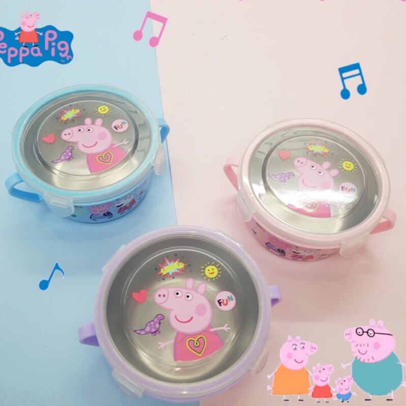 現貨~開學季~~ 雙耳隔熱餐碗-佩佩豬PEPPA PIG正版授權