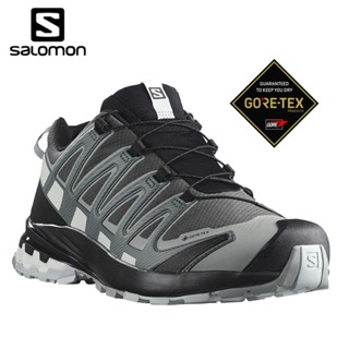 【SALOMON】男 XA PRO 3D V8 Goretex 健野鞋 磁灰/暴綠/白 多功能鞋 L41735400
