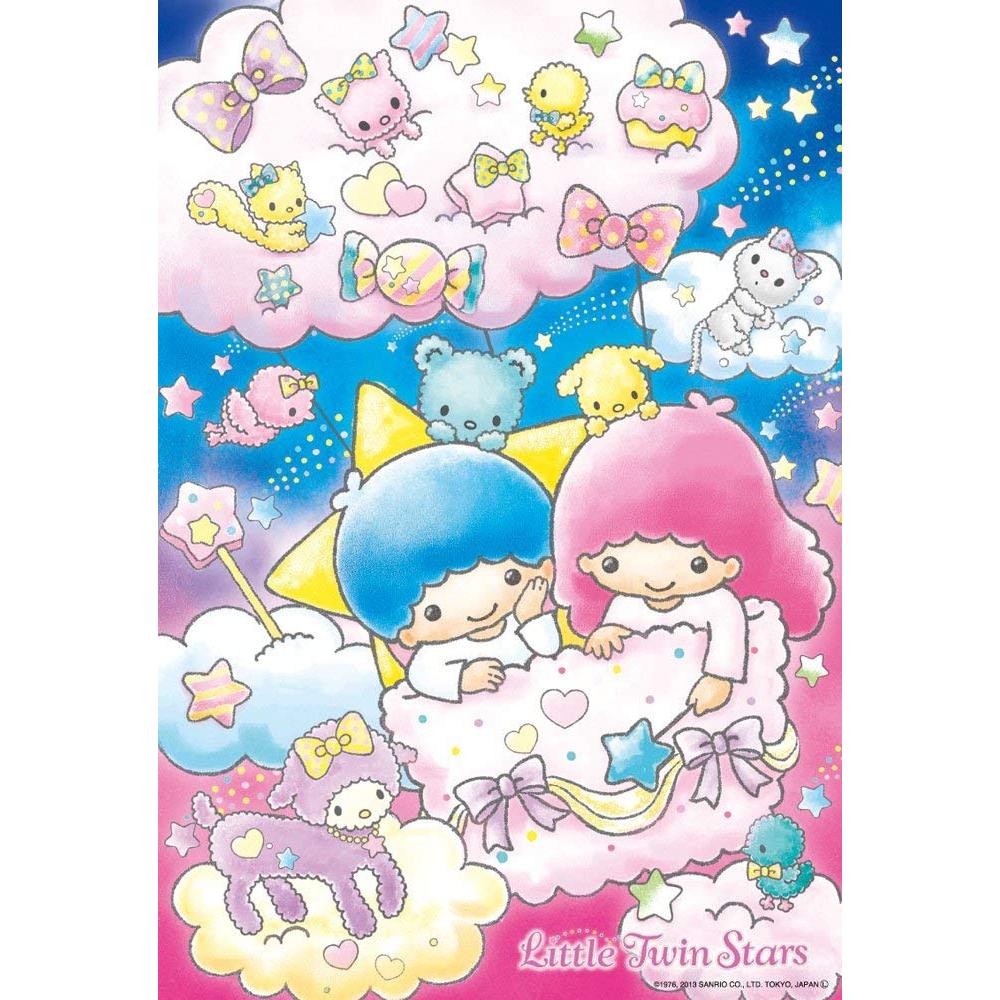 33-077絕版 300片日本正版拼圖．三麗鷗 凱蒂貓 Hello Kitty Kiki&amp;Lala 雙子星