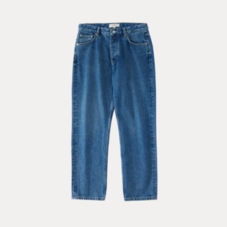 英國Studio Nicholson Holt Denim低腰直筒五口袋復古Beach Fade牛仔長褲淺藍色