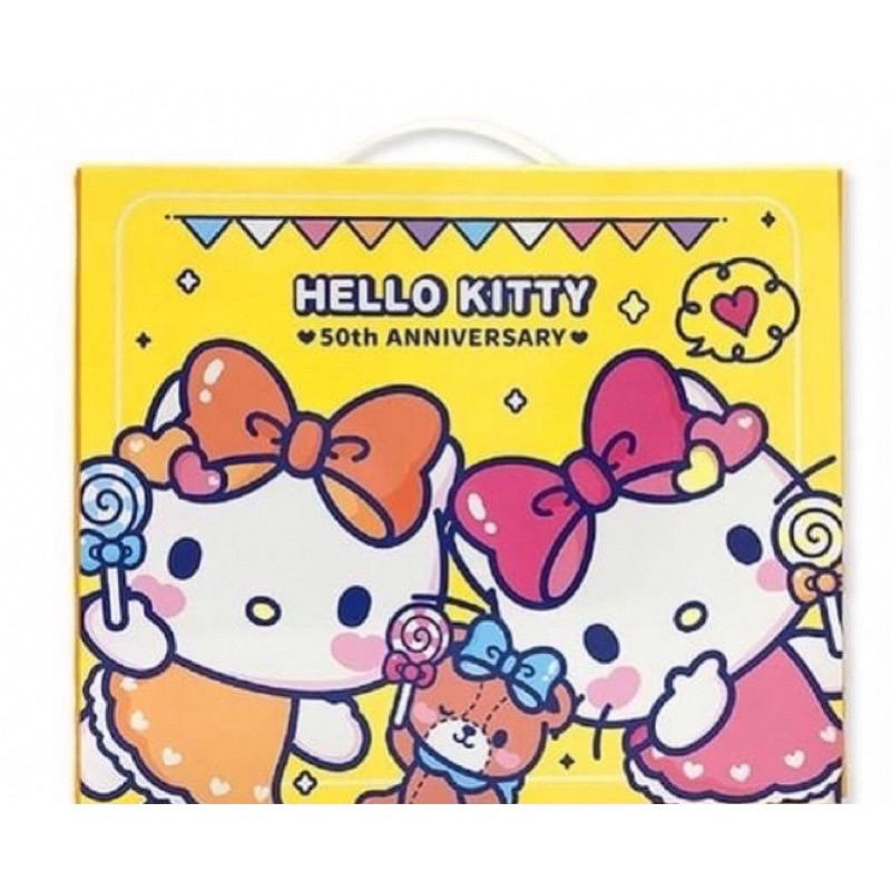 ［限量］Hello kitty 50週年 kid-o夾心酥 馬克杯禮盒 限量 全新 7-11黃色版本