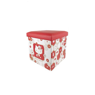 7-11 福袋 Hello Kitty 皮革摺疊收納凳/收納椅