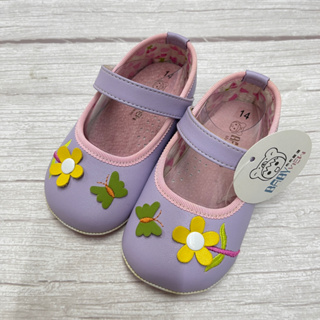 ［出清品］《布布童鞋》蝴蝶小花氣質紫淑女學步鞋