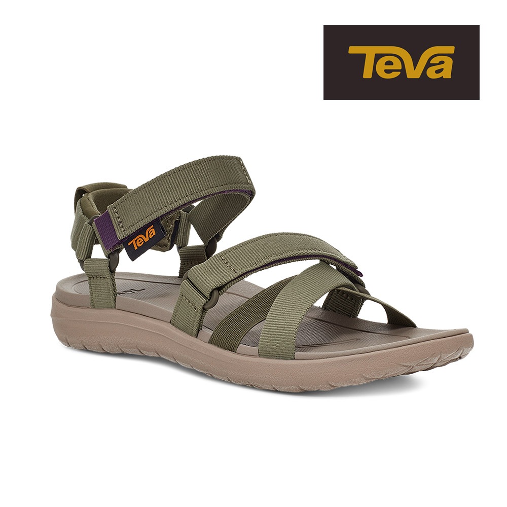 【TEVA】女涼鞋 輕量織帶運動涼鞋/雨鞋/水鞋-Sanborn Mia 橄欖綠 (原廠)