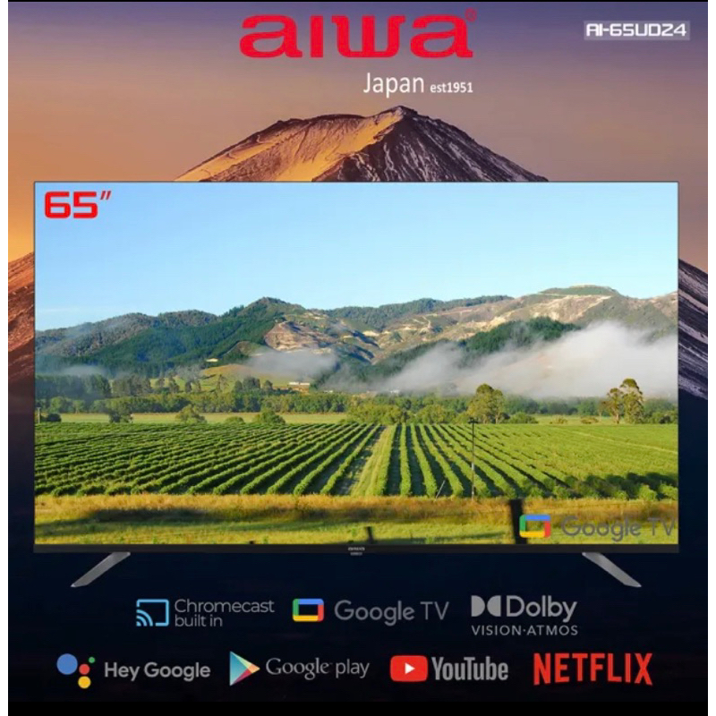 AIWA 愛華 65吋4K HDR Google TV 智慧聯網液晶顯示器(AI-65UD24)