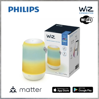 【曼慢燈】PHILIPS 飛利浦 WiZ Smart Wi-Fi LED 全彩便攜桌燈 情境燈 露營燈 (PW017)