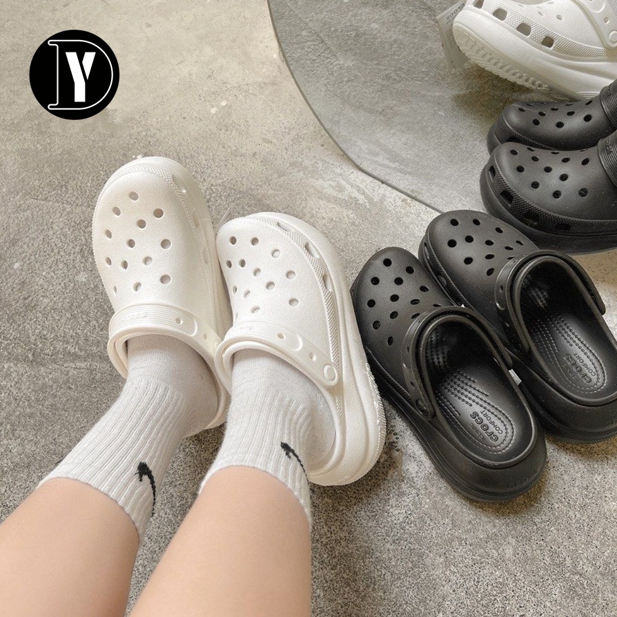 韓國代購 crocs classic crush clog 洞洞鞋 泡芙 穆勒鞋 增高 厚底 防水 207521