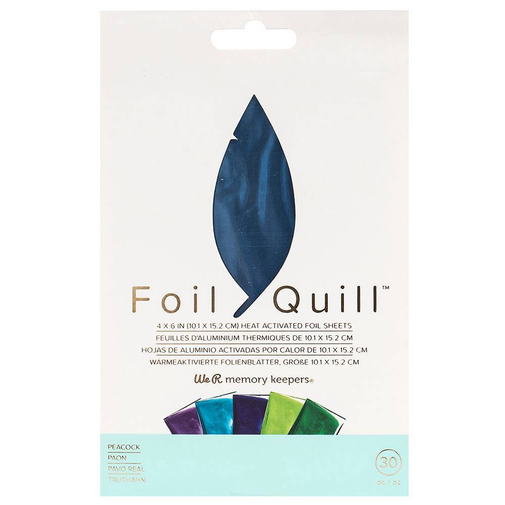 WRM 燙金筆專用金箔 - 孔雀(5色入)  Foil Quill - Foil Sheets 4 x 6