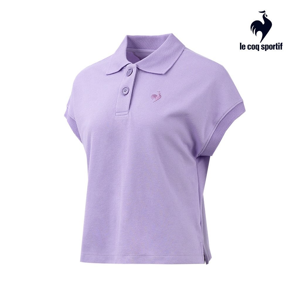 【LE COQ SPORTIF 法國公雞】休閒經典短袖POLO衫-女款-薰衣草紫色-LWT22301