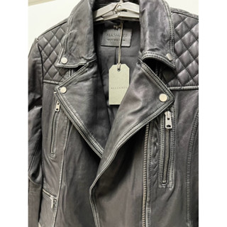 =只有一件= ALLSAINTS Cargo Leather Jacket uk12(us8) 超經典菱格紋真皮皮衣