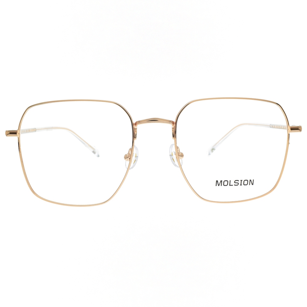 MOLSION 光學眼鏡 MJ7198 B30 多邊大方框 - 金橘眼鏡