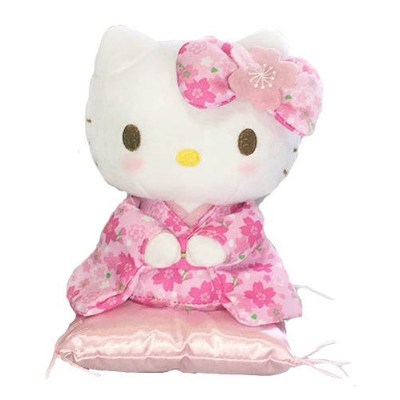 ★愛蜜莉日本代購★🛍現貨🛍日本正版 Hello Kitty 毛絨玩具 S 粉紅色 坐姿 櫻花和服 娃娃 擺飾