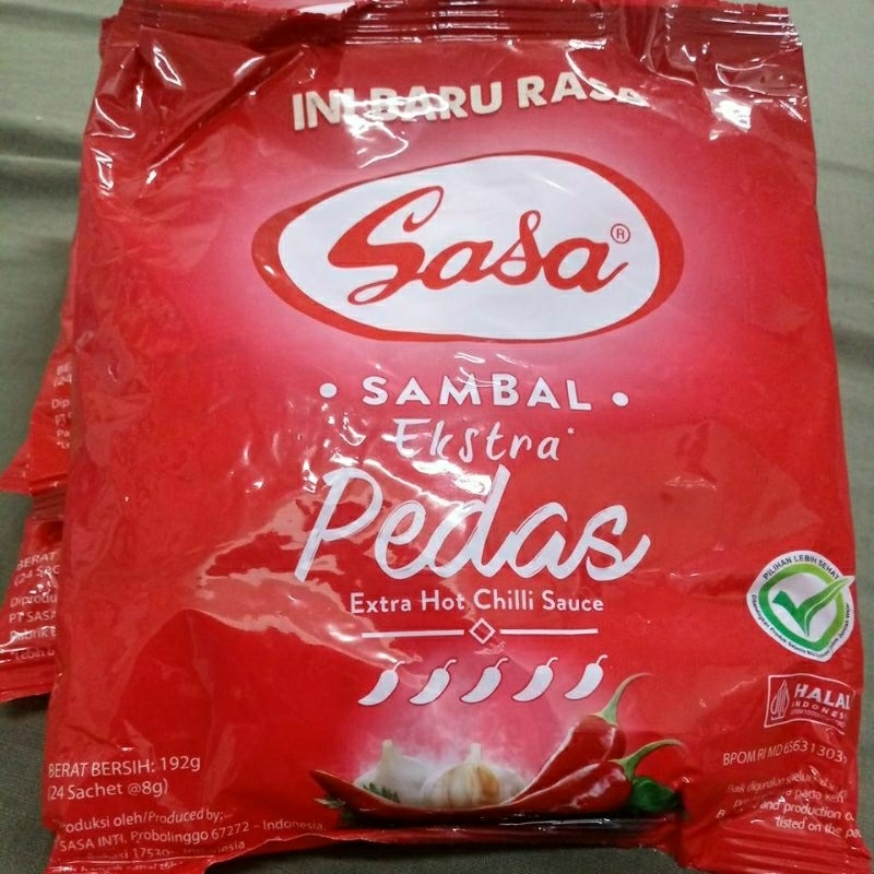 BLULIL-SASA SAMBAL SAOS EXTRA PEDAS 24 SACHET / 印尼辣椒醬