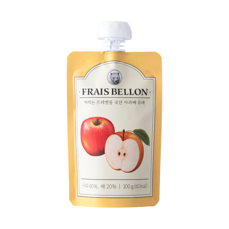 Frais Bellon韓國進口 寶寶果泥 蘋果梨子果泥 (100克/袋)