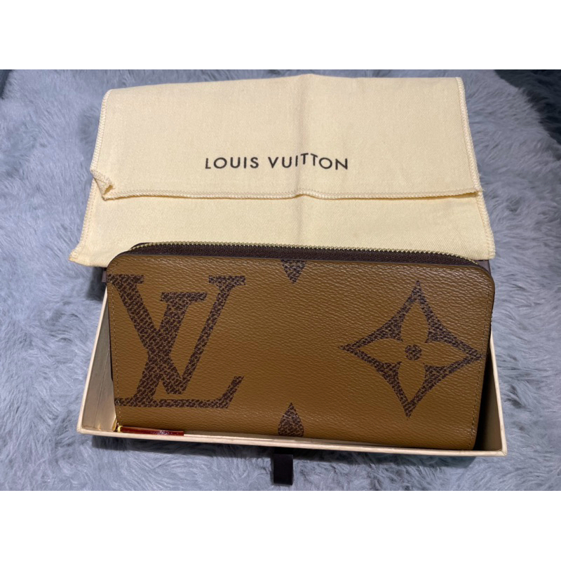 LV 拉鍊 長夾 M69353 焦糖色 招財 發財 大LOGO