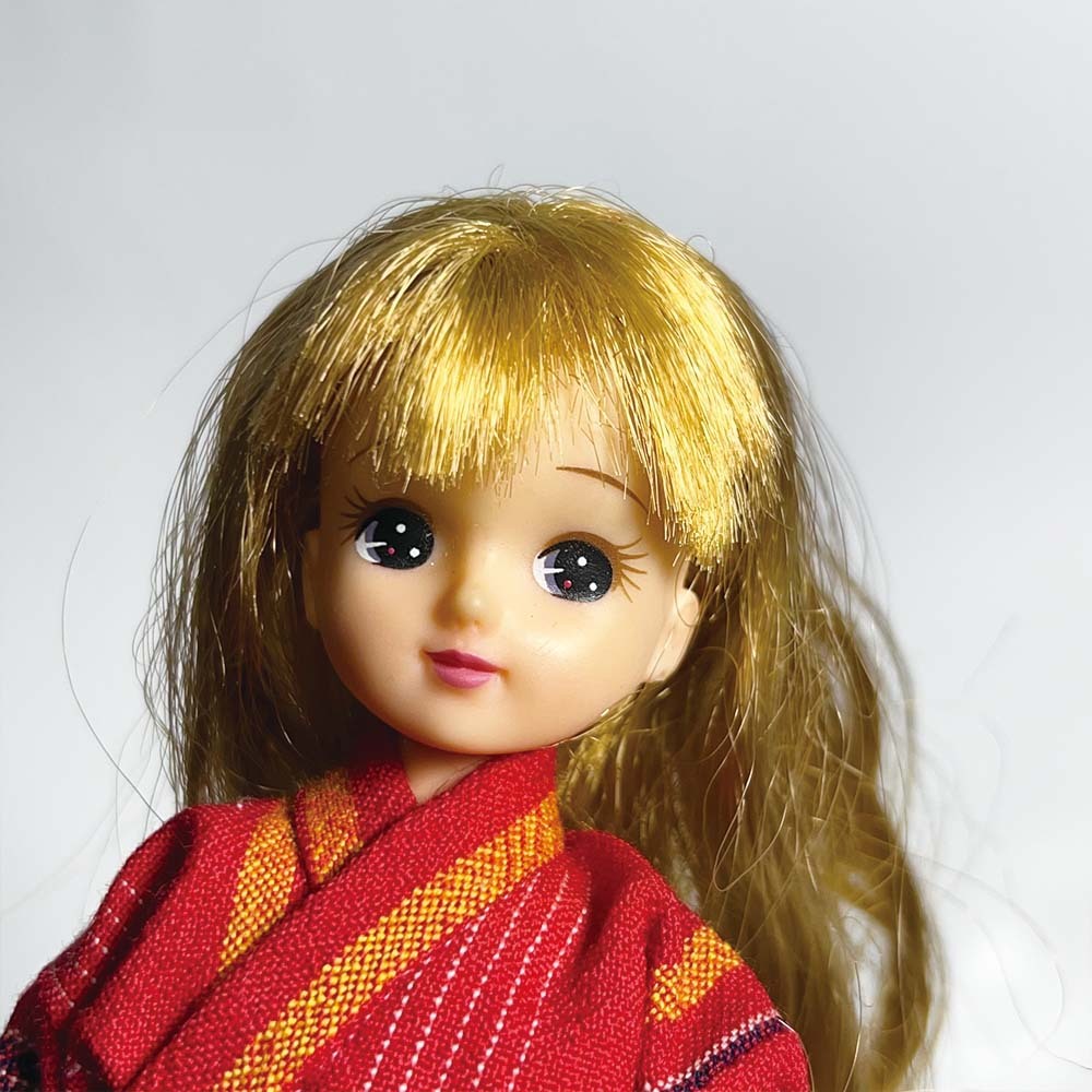 二手 早期 Licca 莉卡 娃娃 人偶 和服 金髮 中國製 附衣服