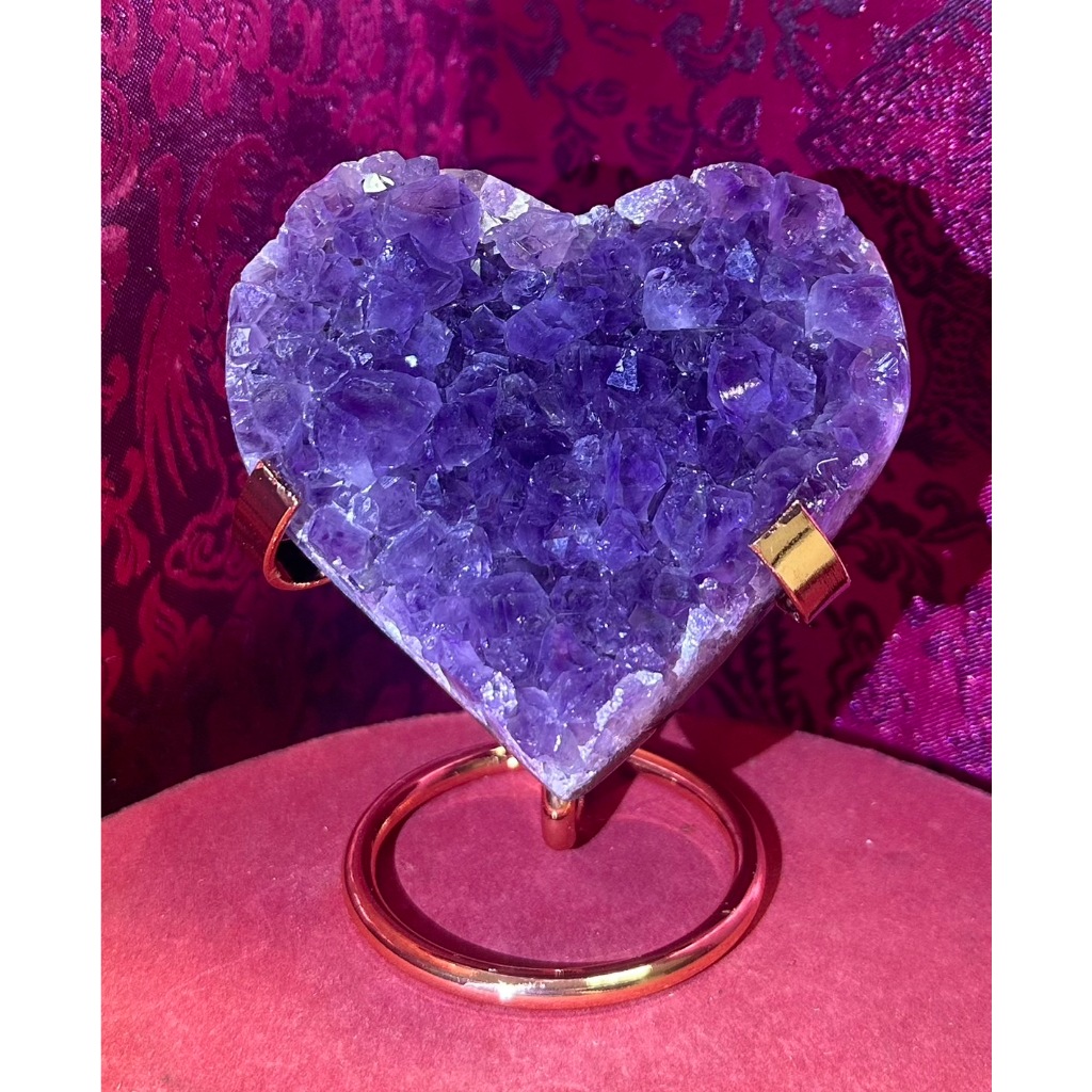 🔥頂級烏拉圭🔥愛心紫水晶🔥愛心型晶鎮🔥愛情守護石🔥308g