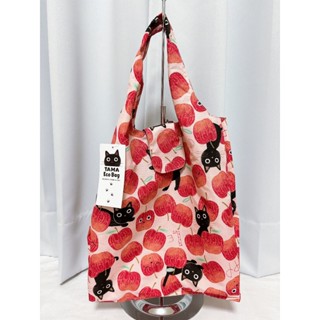 日本🇯🇵MONO TAMA 貓咪雜貨 黑貓 手提包 摺疊購物袋 收納購物袋 草莓 甜甜圈 馬卡龍 檸檬 蘋果 花朵