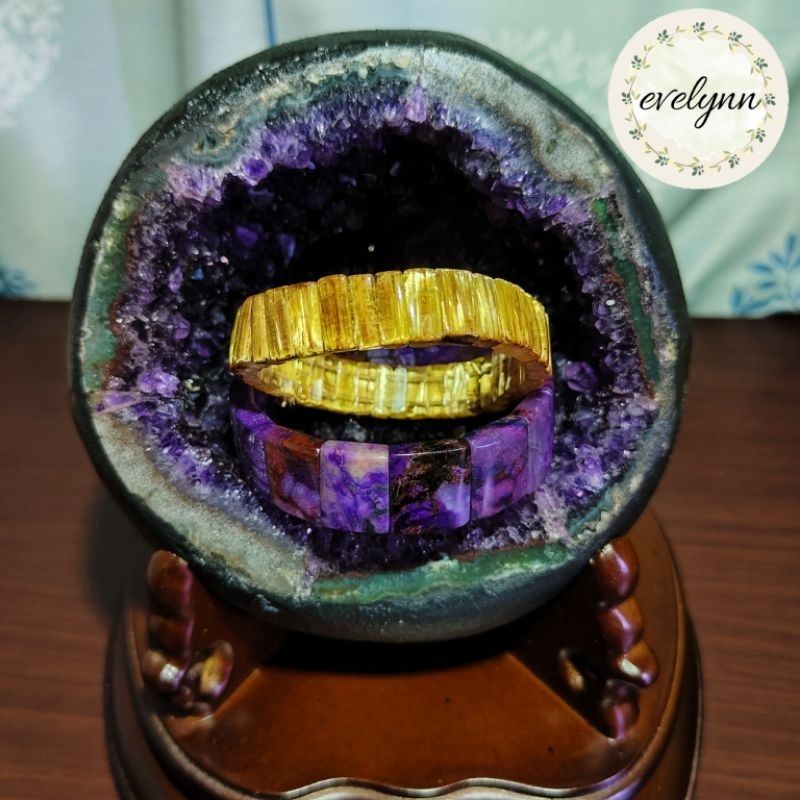 烏拉圭esp紫晶洞 桌上型晶洞 圓洞 上帝指紋 黃磷鐵礦 共生