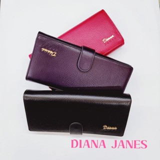 🎀【DIANA JANES】黛安娜舌扣長夾 真皮多卡【撞色系內裝】 🚛快速出貨